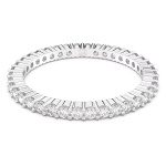 Matrix Vittore ring Round cut, White, Silver-tone finish